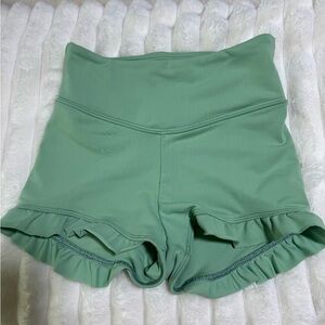 Green Tiger Friday Ruffle Shorts